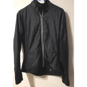 ASICS Running Waterproof Fleece Lined Lightweight Jacket Womens Sz Lg Motion Dry